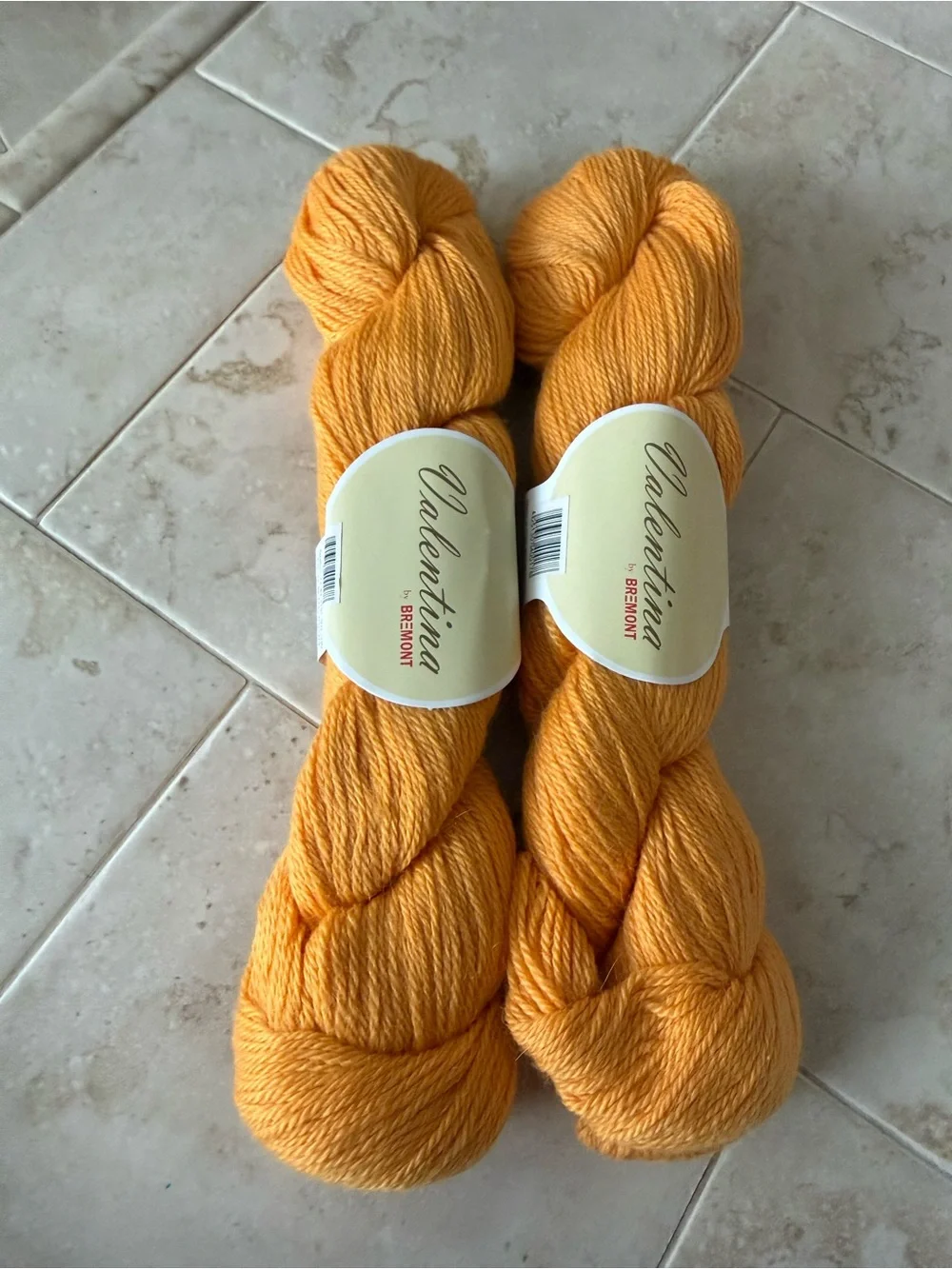 Valentina by Bremont Hand-Dyed Alpaca/Wool Blend Yarn - Orange Yellow 2 Hanks